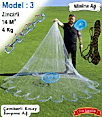 Model 3 - Çemberli Misina Serpme - 4 Kg - Zincirli