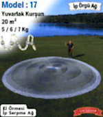 Model 17 - İp Örgü Deniz Serpme Ağı