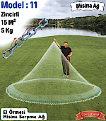 Model 11 - Zincirli Misina Serpme Ağ - 5 Kg - 15 M²