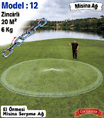 Model 12 - Zincirli Misina Serpme Ağ - 6 Kg - 20 M²