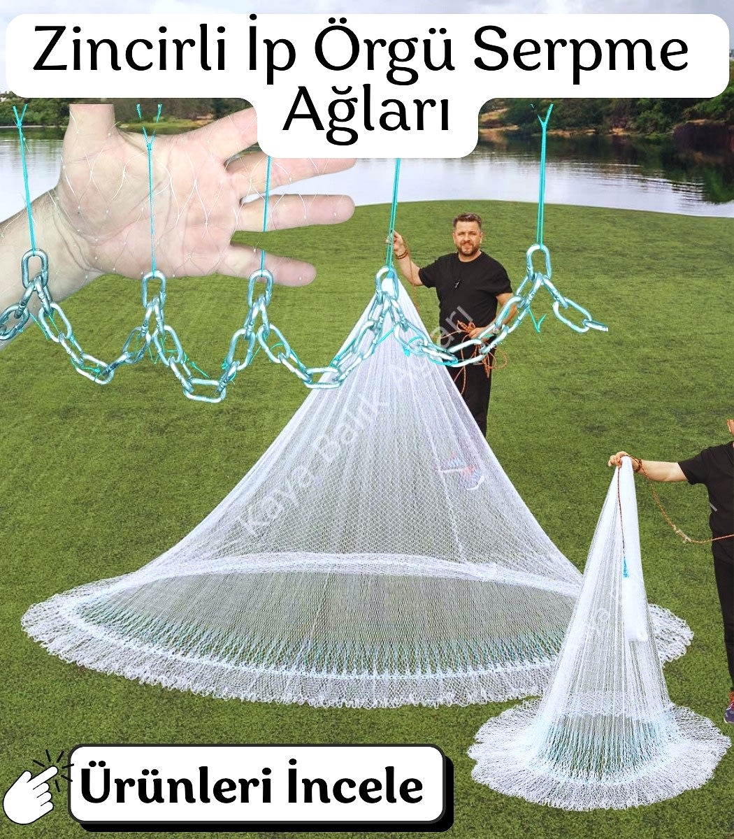 Zincirli İp Örgü Serpme Ag